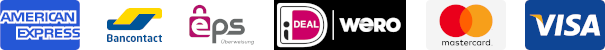 Payment methods Amex Bancontact EPS iDEAL-WERO MasterCard VISA
